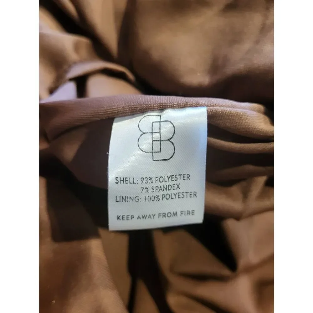 Baltic Born Dress Women's XS Desert Rose Brown Tatiana Velvet One Shoulder Maxi